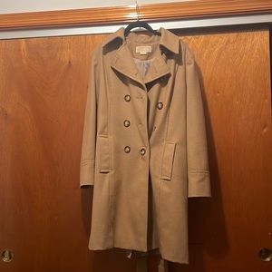 Michael Kors Tan Wool Pea Coat
